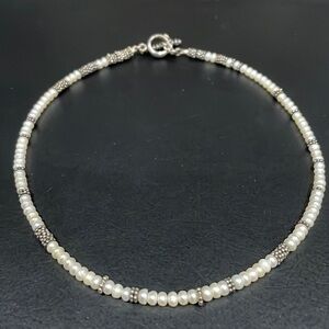 REAL Seed Pearl Boho Necklace DAC Stamped